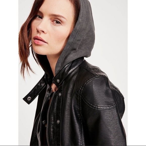 NWT Free People New Dawn Vegan Leather Jacket - Picture 8 of 10